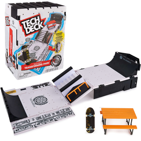 Tech Deck Duży Zestaw Fingerboard kolorowa Deskorolka The Berrics Transformujący Skate Park Rampa + akcesoria USZKODZONE OPAKOWANIE
