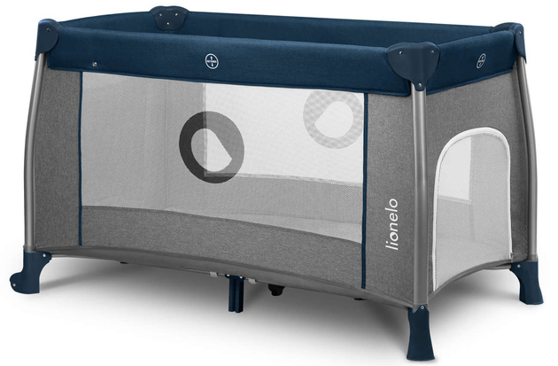 OUTLET Lionelo Łóżeczko turystyczne Thomi Blue Navy PO ZWROCIE