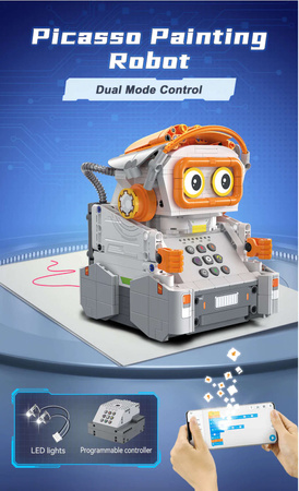 OUTLET Klocki konstrukcyjne CaDA Robot malujący PiccasBot programowany interaktywny 461 elementów USZKODZONE OPAKOWANIE
