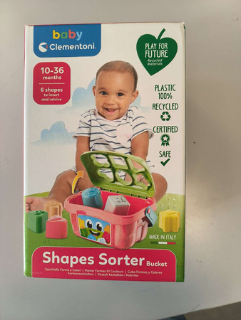 OUTLET Clementoni Baby 17106 Wiaderko sorter z klockami USZKODZONE OPAKOWANIE