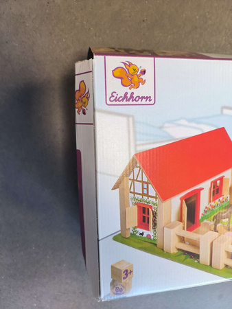 OUTLET Drewniana Farma Zagroda + figurki zwierzątka 23 elementy USZKODZONE OPAKOWANIE