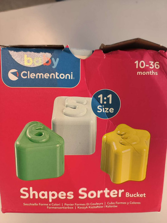 OUTLET Clementoni Baby 17106 Wiaderko sorter z klockami USZKODZONE OPAKOWANIE