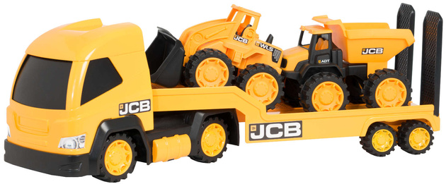 OUTLET Teamsterz JCB Mega Transporter + 2 pojazdy budowlane USZKODZONE OPAKOWANIE