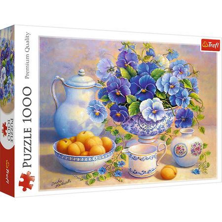 OUTLET Puzzle 1000 Niebieski bukiet USZKODZONE OPAKOWANIE
