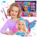 OUTLET Lalka Głowa do czesania i stylizacji Syrenka Fryzjer Barbie Dreamtopia + akcesoria USZKODZONE OPAKOWANIE
