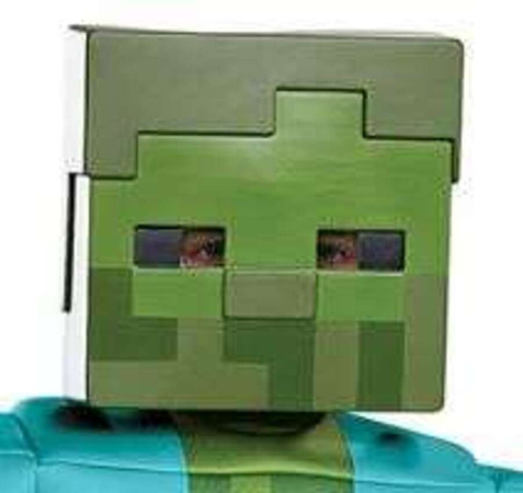OUTLET Minecraft strój karnawałowy dla chłopca Zombie kostium przebranie 125-135 cm (7-8 lat) PO ZWROCIE