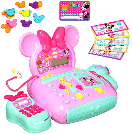 Elektroniczna kasa Myszki Minnie z kalkulatorem USZKODZONE OPAKOWANIE