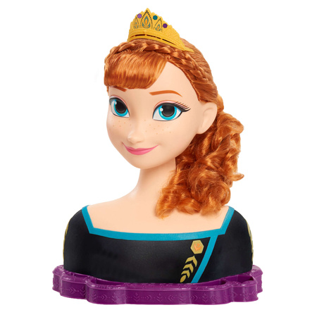 OUTLET Lalka Głowa do czesania i stylizacji włosów Deluxe Księżniczka Disney Anna Kraina Lodu +akcesoria WADLIWA 