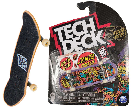 OUTLET Tech Deck deskorolka fingerboard Santa Cruz Lew + naklejki USZKODZONE OPAKOWANIE