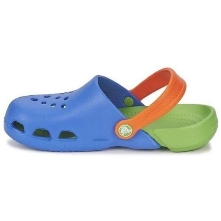 Crocs Kids Electro Sea Blue Lime Niebieskie-zielone klapki dla dzieci 