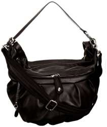 Skórzana torebka-worek Tommy Hilfiger Abigail Medium Hobo Black Czarna