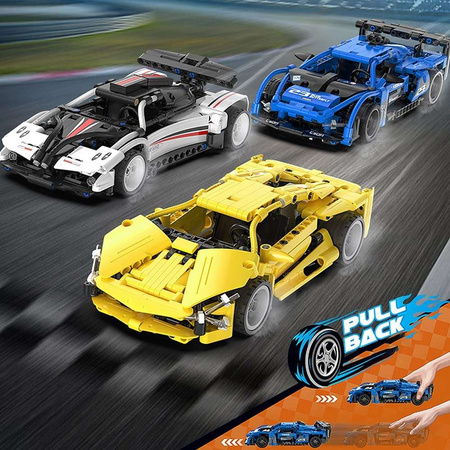 OUTLET Klocki konstrukcyjne CaDA Samochód sportowy wyścigowy 24 cm Auto Lightning Sports Car z napędem pull back 357 elementów USZKODZONE OPAKOWANIE