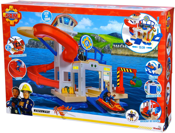 OUTLET Strażak Sam Stacja oceaniczna ratunkowa + figurka Jodie i ponton USZKODZONE OPAKOWANIE
