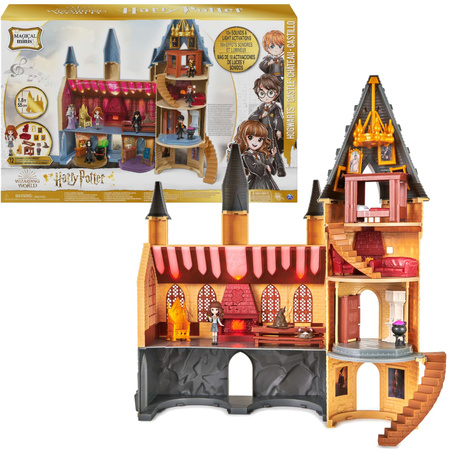OUTLET Harry Potter Magical Minis zamek Hogwart + figurka BRAK NAKLEJEK