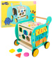 OUTLET Drewniany edukacyjny chodzik pchacz kostka edukacyjna sorter tablica 5w1 WADLIWY
