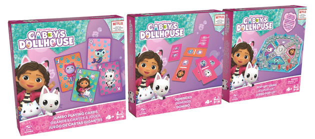 OUTLET Koci Domek Gabi zestaw gier 3w1 Domino Pop-up Karty Jumbo USZKODZONE OPAKOWANIE