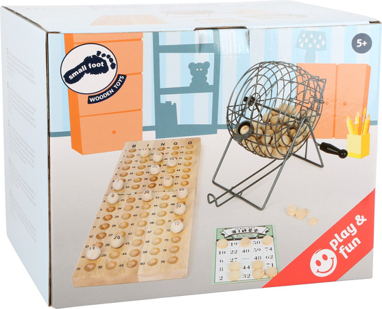 OUTLET Small Foot Gra Bingo dla dzieci z akcesoriami drewniane kulki z cyframi WYBRAKOWANE