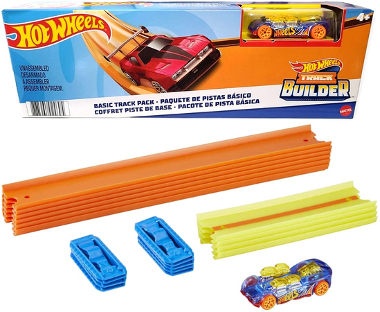 OUTLET Hot Wheels Track Builder zestaw torów+ pojazd USZKODZONE OPAKOWANIE