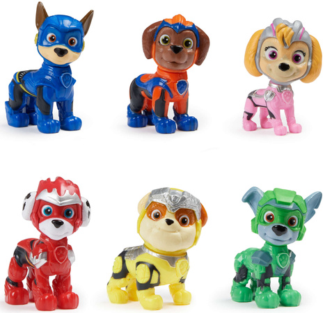 OUTLET Psi Patrol The Mighty Movie Wielki Film kolorowe figurki kolekcjonerskie Pieski 6pack USZKODZONE OPAKOWANIE