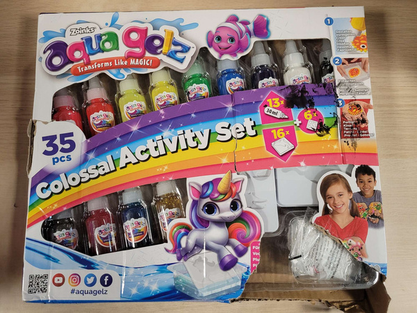 OUTLET Aqua Gelz Duży Zestaw Kreatywny XXL 13 kolorów żeli USZKODZONE OPAKOWANIE