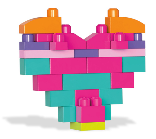 Fisher Price Mega Bloks klocki 60 elementów różowe
