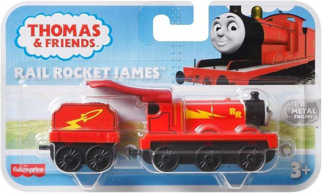 Fisher Price Tomek i przyjaciele lokomotywa James i wagonik