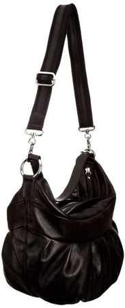 Skórzana torebka-worek Tommy Hilfiger Abigail Medium Hobo Black Czarna