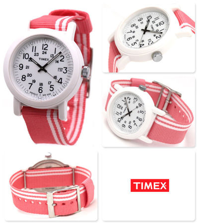 Zegarek damski Timex Camper T2N367 Różowo-biały