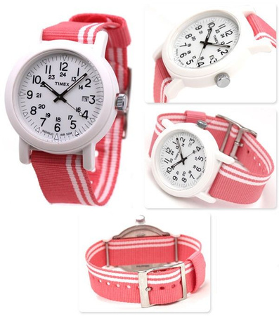 Zegarek damski Timex Camper T2N367 Różowo-biały