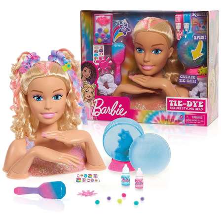 Zestaw 2W1 Lalka Głowa do stylizacji czesania włosów i paznokci Kalendarz Adwentowy Barbie Tie-Dye Fryzjer Manicure + akcesoria