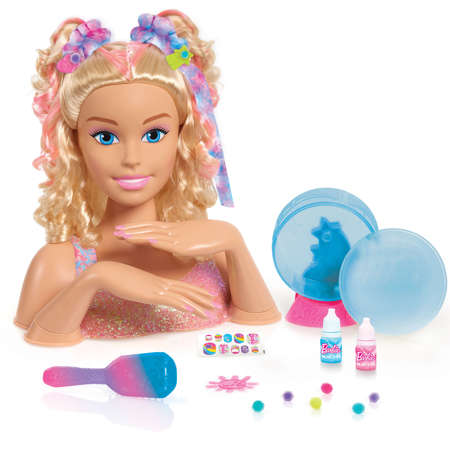 Zestaw 2W1 Lalka Głowa do stylizacji czesania włosów i paznokci Kalendarz Adwentowy Barbie Tie-Dye Fryzjer Manicure + akcesoria