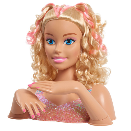 Zestaw Lalka Głowa do stylizacji czesania włosów Barbie Narzędzia Fryzjerskie dla dzieci Tie-Dye Fryzjer Manicure paznokcie + akcesoria